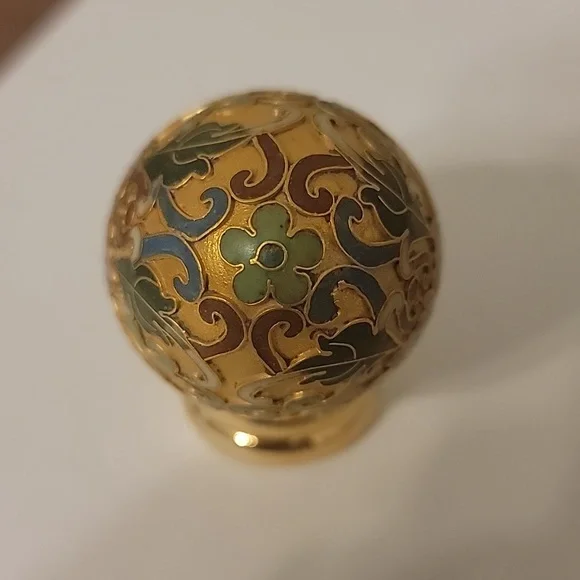Franklin Mint Cloisonne Enamel 24K gold egg - Picture 5 of 8